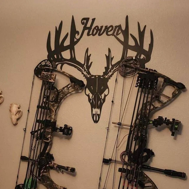 Personalized Metal Deer Skull Rack-The best gift for outdoor lovers